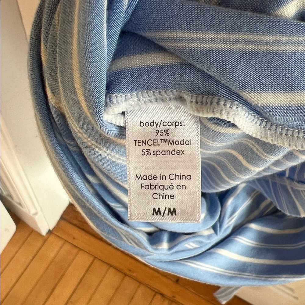 Eberjey Blue Striped Robe - Picture 7 of 8